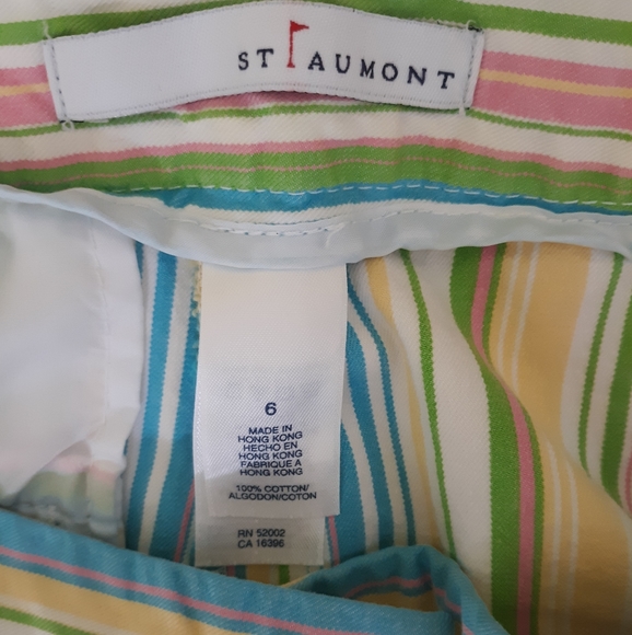 Vtg St Aumont striped Golf capri pants sz 6 *T - Picture 2 of 5